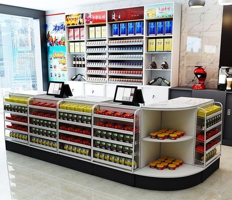 Store Cashier Counter, Medical Office Furniture, Alcohol Cabinet, Store Cashier, Store Counter Design, Cashier Counter, Shop Counter Design, Supermarket Display, Store Shelves Design