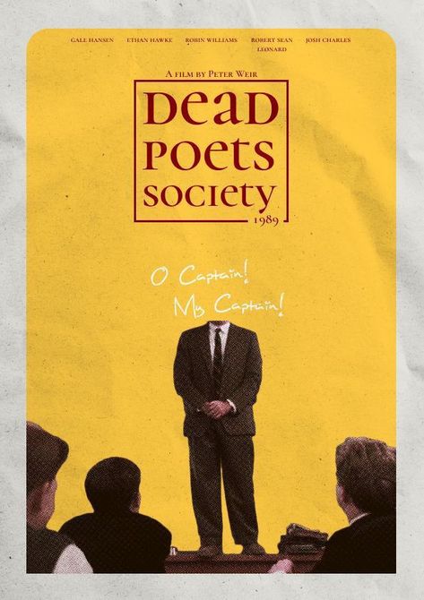 Cinema Posters Vintage, Dead Poet Society Poster, Movie Posters Minimalist Graphic Design, The Society Aesthetic, Vintage Movie Posters Aesthetic, Dead Poets Society Poster, Retro Movie Posters, Sound Of Metal, Retro Film Posters