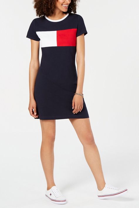 Tommy Hilfiger Logo, Tommy Hilfiger Dress, Wardrobe Tips, Outfits Chic, Tommy Hilfiger Outfit, Nice Style, Plus Size Activewear, Review Dresses, Dresses Women