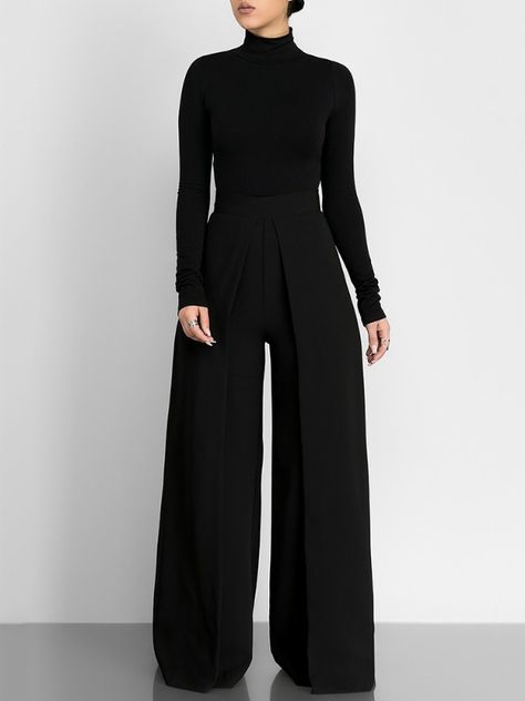 Fashion Event Outfit Ideas, Orchestra Outfit, Wide Leg Jumpsuit Outfit, Business Clothes, Lawyer Fashion, Fall Fashion Trends Women, Jumpsuit Elegant, Outfit Trends, Long Dress Casual