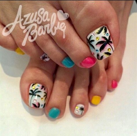 # Pedicure Barbados Nails, Wacky Nails, Pedicure Art, Luv Nails, Toenail Designs, Nail Art Photos, Pretty Toe Nails, Summer Toe Nails, Cute Toe Nails