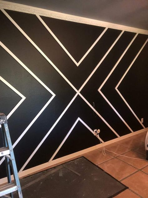 Wall Paint Ideas Living Room, Wall Painting Ideas Living Room, Wall Paintings Ideas, Living Room Wall Painting Ideas, Room Wall Painting Ideas, Walls Painting Ideas, Room Paint Designs, Geometric Wall Paint, Tape Wall Art