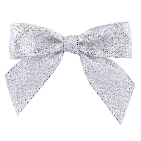 "Buy these JAM Paper 7/8\" Metallic Shimmer Twist Tie Bows, 100ct. at MIchaels. com. Give packages a classic look with these Metallic Shimmer Twist Tie Bows. Give packages a classic look with these Metallic Shimmer Twist Tie Bows. The bow features two loops with two tails and the twist tie makes this bow ideal for tying up small packages. Details: Available in multiple colors 7/8\" metallic ribbon 5\" twist tie 3.25\" span 60% Metallic/ 40% Nylon 100 pack | JAM Paper 7/8\" Metallic Shimmer Twist Silver Bow Tie, Jam Paper, Peach Fuzz, Silver Bow, Next Holiday, Birthday Presents, Hair Ties, Classic Looks, Jam