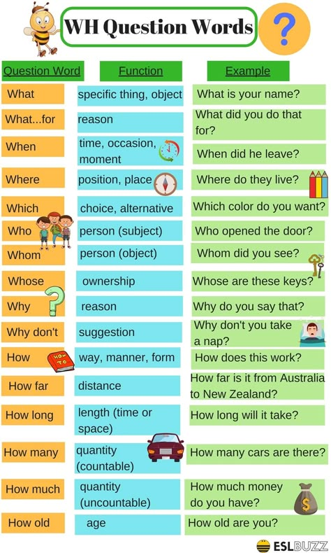 Question words are also called WH questions because they include the letters 'W' and 'H'. W H Questions, Struktur Teks, English Grammar Tenses, English Grammar Rules, English Teaching Materials, Teaching English Grammar, Learning English For Kids, English Vocab, Learn English Grammar