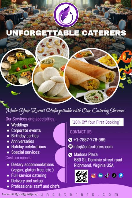 Editable Corporate Events Catering Chef service provider poster sound and tent and décor Catering Poster Design, Catering Flyer Design, Catering Poster, Catering Social Media Post, Catering Services Poster, Wedding Event Management Poster Design, Events Flyer, Conference Poster, Catering Design