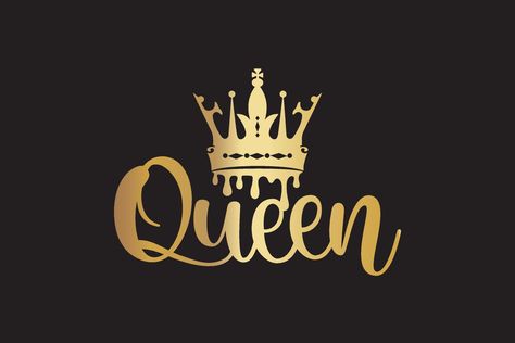 Queen word with crown. calligraphy fun design to print on tee, shirt, hoody, poster banner sticker, card. Hand lettering queen text vector illustration Queen Lettering, Lettering Tattoo Design, Banner Sticker, Omerta Tattoo, Lettering Tattoo, Queen Svg, Poster Banner, Hand Of Cards, Tattoo Lettering