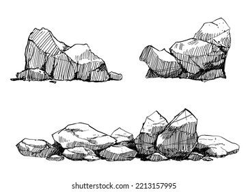 Rock Formations Drawing, Igneous Rocks Drawing, Stone Drawing Rocks, Cliff Drawing Reference, Rock Texture Drawing, Grandparents Painting, Stone Sketch, Cliff Drawing, Rock Drawing