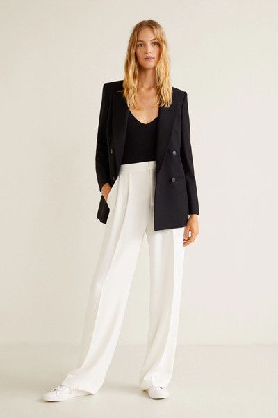 White Trousers Outfit, White Culottes, Palazzo Pants Outfit, White Palazzo Pants, White Pants Outfit, Women Jogger Pants, Trouser Outfit, Palazzo Trousers, White Trousers