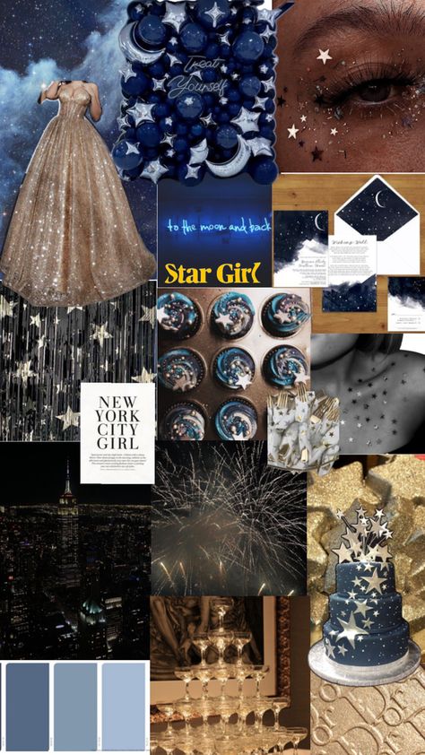 Star ,star girl, birthday,18th birthday 18th Birthday, Mood Board, Birthday