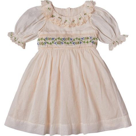 Aubrie Dress, Sago - Nellystella Dresses | Maisonette Nellystella Dress, Hand Smocking, First Communion Dresses, Sleepwear Dress, Buy Buy, Buy Buy Baby, Scalloped Edges, Puffed Sleeves, Mini Boden