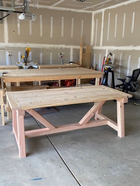 Truss Beam Table, Truss Table, Horse Projects, Beam Table, White Farmhouse, Wood Furniture Diy, Conference Table, Table Plans, Yard Ideas