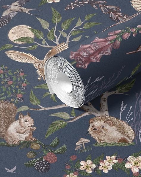 There’s still time to transform your home before Christmas! Our wallpapers are made to order, so act fast to ensure delivery in time for the holidays. Don’t miss your chance to wow your guests! Our wallpaper featured here is Woodland Wonder ‘Moonlit Blue’—a magical choice for the season. 🦉🌙 Click the link in bio to place your order today ✨🎄 Nature-inspired nursery wallpaper ideas | whimsical woodland nursery wallpaper | forest themed nursery #fableandflair #homestyling #wallpaperdecor #w... Wallpaper Birds Vintage, Forest Animal Wallpaper, Nursery Wallpaper Ideas, Woodland Nursery Wallpaper, Whimsical Woodland Nursery, Forest Themed Nursery, Nature Inspired Nursery, Wallpaper Birds, Wallpaper Forest