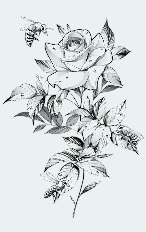 Neotraditional Roses Tattoo, Sketches Rose, Rose Tattoo Drawing, Rose Flower Sketch, Christus Tattoo, Flower Of Life Tattoo, Skull Rose Tattoos, Rose Flower Tattoos, Rose Drawing Tattoo