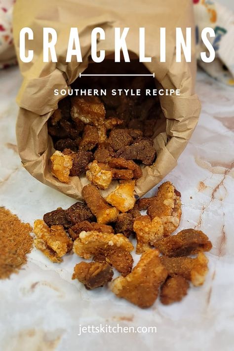 Southern Style Pork Cracklins How To Make Crackling Pork, Pork Crackling Recipe, Cracklins Recipe, Cajun Spice Recipe, Crackling Recipe, Pork Meals, Southern Soul Food, Cajun Spice, Lent Recipes