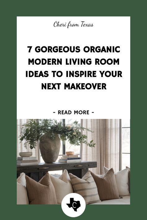 If you’re a fan of clean lines, natural textures, and warm, inviting spaces, then the organic modern living room style might be just what you’re looking for. This trend effortlessly combines modern design with natural, earthy elements to create a sophisticated yet comfortable atmosphere. Check out these seven stunning organic modern living room ideas to...Read the Post Organic Modern Living Room Small Spaces, Curvy Sofa, Modern Living Room Decor Ideas, Organic Modern Living Room, Earthy Elements, Small Modern Living Room, Modern Living Room Ideas, Modern Living Room Decor, Reclaimed Wood Coffee Table