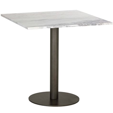 Claudia 30 Square Bistro Table-Furniture - Dining-High Fashion Home Marble Top Restaurant Table, Marble Table Restaurant, Square Marble Table, Square Bistro Table, Marble Square, Restaurant Tables, Cafe Tables, Top Restaurants, Pub Table