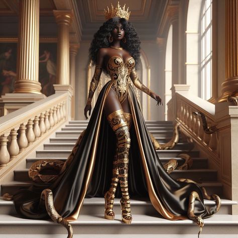 Profile Unique, Romantic Wedding Dress, African Goddess, Goddess Aesthetic, Black Royalty, Black Woman Artwork, Beautiful Photoshoot Ideas, Black Goddess, Egyptian Goddess