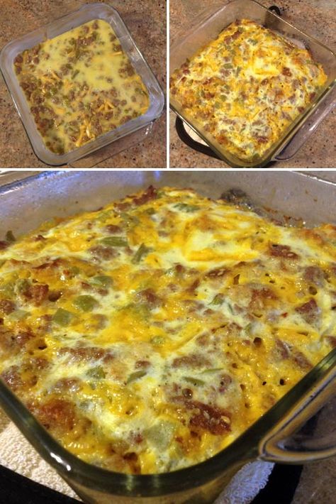 Green Chile Egg Casserole, Green Chile Casserole, Green Chili Casserole, Breakfast Egg Casserole, Breakfast Aesthetic, Bacon And Egg Casserole, Healthy Preschool Snacks, Egg Casserole Recipes, Egg Dishes