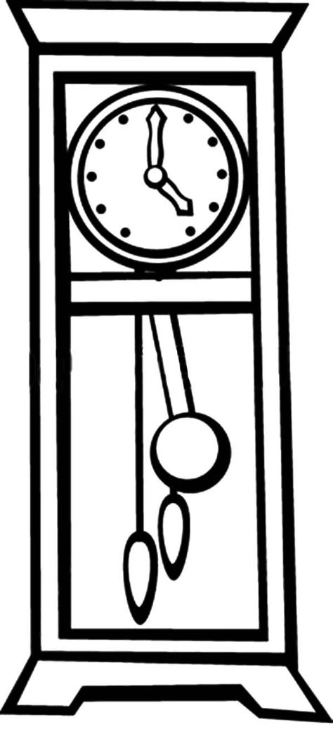 Grandfather Pendulum Clock Coloring Pages : Color Luna Clock Coloring Page, Wall Clock Drawing, Clock Printable, Clock Drawings, Nursery Rhymes Activities, Shape Coloring Pages, Christmas Clock, Pendulum Clock, Old Clocks