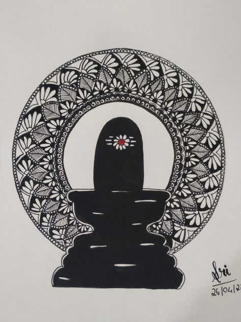 For beginners Shiva Mandala, Shiva Lingam, Ganesha Painting, Mandala Drawing, Ganesha, Shiva, Drawings, Quick Saves, Art