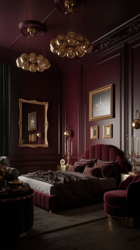 Discover how to transform your bedroom with dark romantic ideas that exude elegance and sophistication, perfect for creating an intimate space. Bedroom Ideas Cozy Romantic, Dark Bedroom Ideas Cozy, Dark Romantic Bedroom, Dreamy Interior, Moody Bedroom Ideas, Cozy Romantic, Bedroom Dark, Luxury Bedrooms, Artist Bedroom