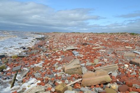 Liverpool's Crosby Beach Is a Mile of World War II Blitz Rubble - Atlas Obscura Liverpool Life, Crosby Beach, Liverpool Town, Birmingham City University, Tainan City, Time And Tide, Atlas Obscura, The Blitz, Beach Covers