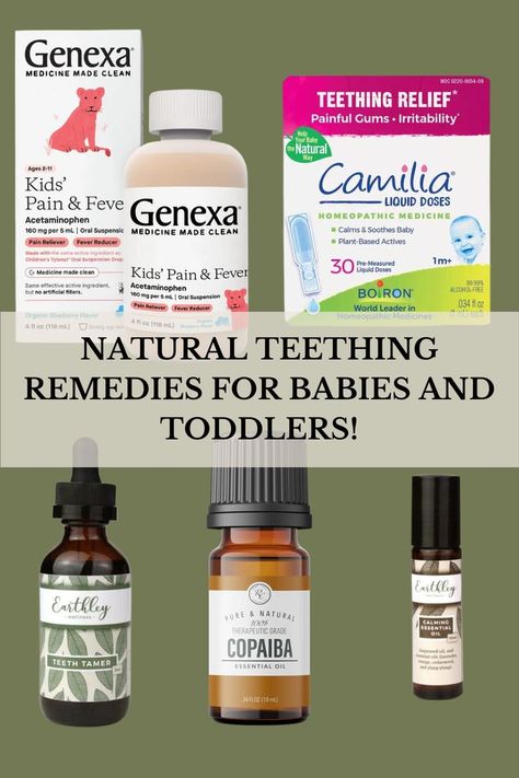 Natural teething remedies that are better for your baby than conventional remedies! These are tried and true and are free of harmful chemicals like dyes and other substances! These are must-haves for every teething baby and toddler! Baby Teething Remedies, Teething Hacks, Baby Remedies, Baby Medicine, Copaiba Essential Oil, Teething Remedies, Calming Oils, Natural Teething Remedies, Teething Baby