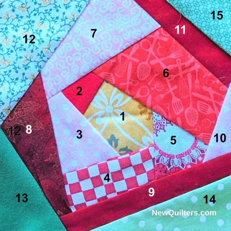 How to Sew Rose Quilt Blocks | Stitch & Flip Piecing Tutorial | New Quilters Stitch And Flip Quilt Tutorial, Rose Quilt Block Pattern Free, Rose Quilts Ideas, French Rose Quilt Tutorial Free Pattern, Stitch And Flip Quilt Blocks, Crazy Quilt Patterns, Rose Garden Quilt Block Pattern, Crazy Quilt Tutorials, Rose Quilts