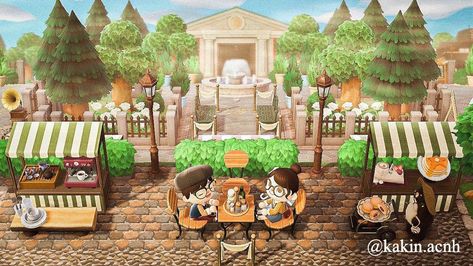 Museum Cafe Animal Crossing, Acnh Museum Cafe, Acnh Museum, Acnh Interior, Cafe And Bakery, Mini Cafe, Museum Cafe, Gaming Design, Animals Crossing