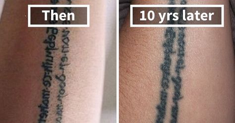 Thinking Of Getting A Tattoo? These 35 Pics Reveal How Tattoos Age Over Time | Bored Panda Lotusblume Tattoo, Tattoos About Mom, Pain Chart, Tattoos About Growth, Magic Tattoo Ideas, Tattoos Dainty, Tattoos With Deep Meaning, Tattoos Behind Ear, Tattoos Cross