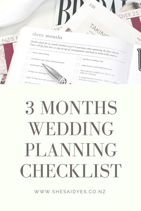 3 Months Wedding Planning Checklist 3 Month Wedding Planning Checklist, Wedding Planning Checklist 3 Months, 3 Month Wedding Planning, Wedding Planning List, Wedding Tools, Easy Wedding Planning, Six Month, Planning Checklist, Wedding Planning Checklist