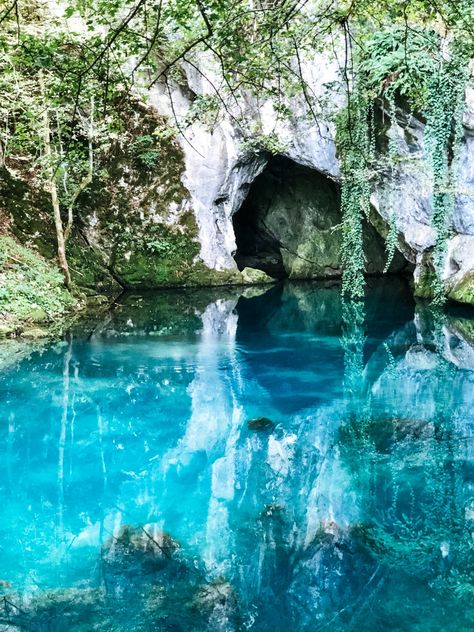 Hidden gem of nature’s underwater cave in Krupajsko Vrelo, Krupaja, Serbia Mermaid Hideout, Mermaid House Underwater, Water Cave Aesthetic, Underwater Cavern, Cave Underwater, Sea Caves Aesthetic, Underwater Caves Fantasy Art, Underwater Cave Aesthetic, Cave Photography