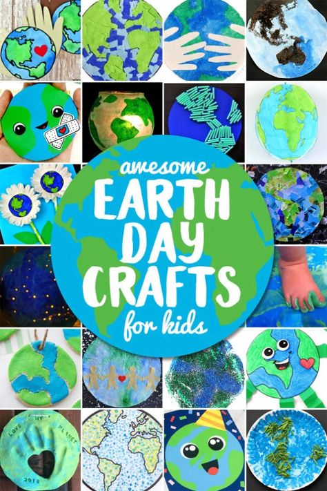 Get ready for Earth Day on April 22nd with these fun and creative earth day crafts for kids of all ages! These earth day crafts preschool,pre-k, toddler, kindergarten, first grade, 2nd grade, and 3rd graders are a fun way to celebrate the beautiful planet  we live on. These earth crafts are a fun way to get kids thinking about protecting the place we call home with Earth day crafts for kids Easy Snow Globe Craft, Earth Day Crafts For Kids, Earth Day Games, Earth Crafts, Hungry Caterpillar Craft, Human Body Projects, Frog Activities, Earth Day Coloring Pages, Moon Activities