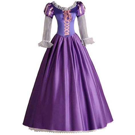 Rapunzel Dress Rapunzel Fancy Dress, Purple Victorian Dress, Women Fancy Dress, Tangled Dress, Rapunzel Outfit, Popular Fall Outfits, Sleeping Wear, Princess Fancy Dress, Mouse Click