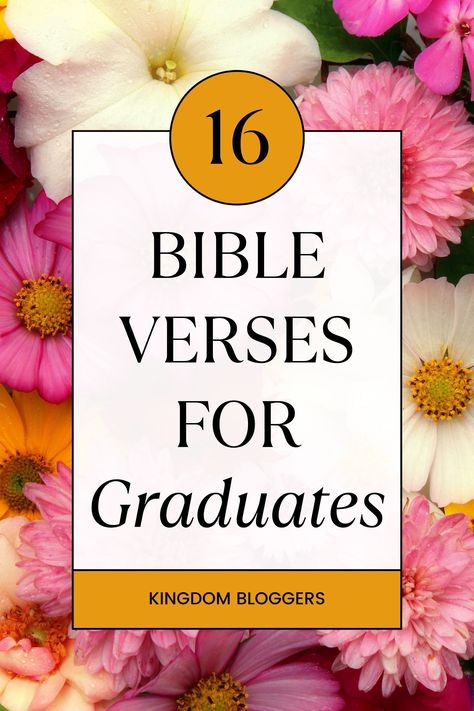 Celebrate this milestone with a collection of inspiring Bible verses perfect for graduates stepping into a new chapter of life. These scriptures offer wisdom, encouragement, and reassurance for facing the future with faith and courage. Whether embarking on further studies, starting a career, or exploring new paths, these verses provide a spiritual compass for navigating all of life's exciting transitions. Bible Verses For Graduating Seniors, Bible Quotes For Graduation, Bible Verse For Graduation, Bible Verses For Graduation, Graduation Motto, Graduation Scripture, Graduation Bible Verses, Bible Verses For Girls, Free Bible Printables