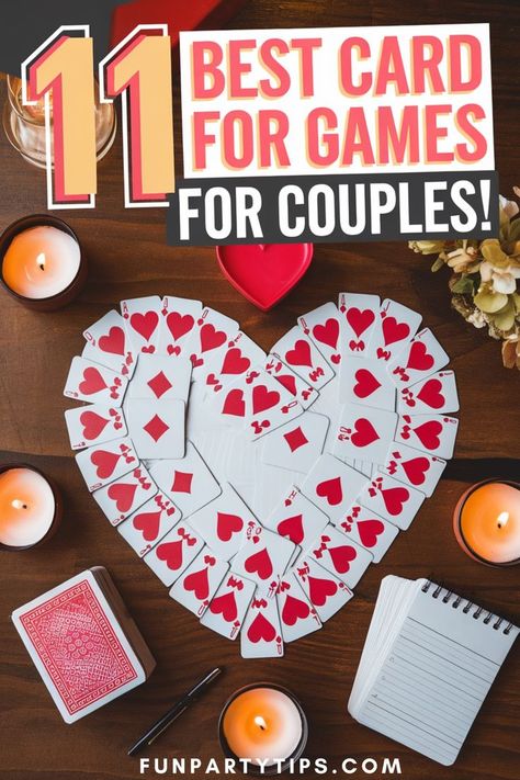 Spice up your date night with the "11 Best Card Games for Couples"! These fun games for couples are perfect for a cozy game night for 2, with exciting card games designed just for two players. Whether you’re looking to relax or compete, these 2-player card games make any evening memorable and bring out a bit of friendly rivalry. Ideal for date night fun! Couples Board Games Diy, Card Games For Two Adults, Cards Games For Adults, Diy Card Games For Couples, Card Games For Two People, Couples Games Intimate, Marriage Games Couples Fun, Couple Card Games Free Printable, Strip Games For Couples