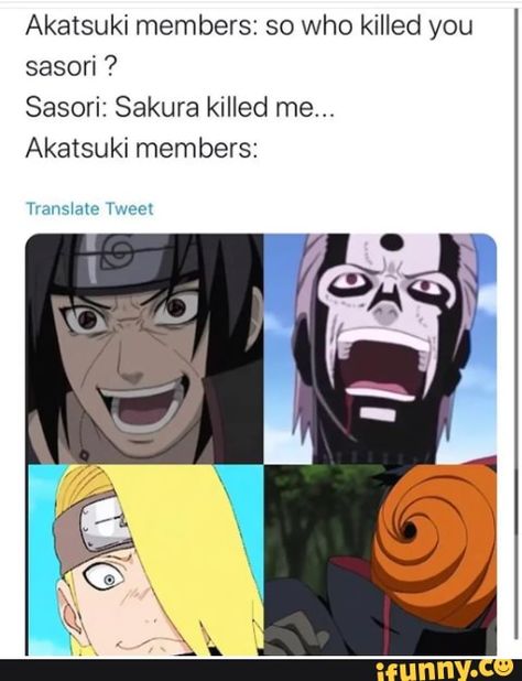 Found on iFunny English Naruto Memes Funny, Naruto Memes Funny, Naruto Funny Moments, Naruto And Sasuke Funny, Naruto Facts, Naruto Meme, Naruto Akatsuki Funny, Akatsuki Funny, Funny Naruto