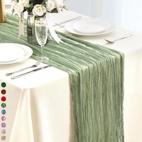 Cheesecloth Table Runner, Tafel Decor, Farmhouse Style Table, Bohemian Style Wedding, Wedding Tablecloths, Wedding Party Table, Birthday Party Tables, Tablecloth Fabric, Cheese Cloth