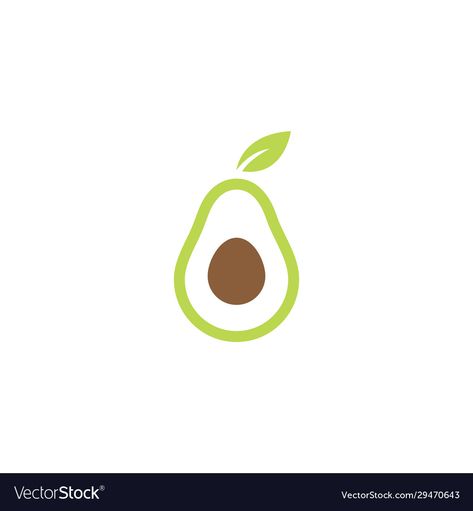 Avocado Logo Design Ideas, Avocado Vector, Avocado Illustration, Avocado Illustration Cute, Avocado Sticker Aesthetic, Avocado Graphic, Avocado Sticker, Avocado Vector Illustration, Fruit Logo