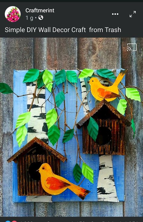 Homeschool Crafts, Classroom Art Projects, Kids Art Class, Bird Crafts, Elementary Art Projects, Diy Crafts For Kids Easy, Art Lessons Elementary, Art N Craft, Spring Art