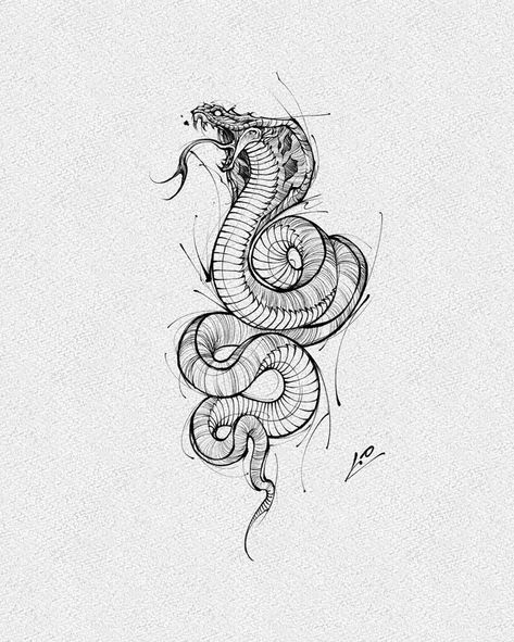 Snake Sketch, Cobra Tattoo, Snake Tattoo Design, Egyptian Tattoo, Sketch Tattoo Design, Posca Art, Tattoo Style Drawings, Tattoo Project, Head Tattoos