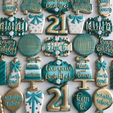 21st Bday Cookies, 21st Birthday Cookies, Bday Cookies, 30th Birthday Ideas For Women, Cookie Baskets, Happy Birthday Cookie, 21st Bday Ideas, Amazing Cookies, 21st Birthday Party