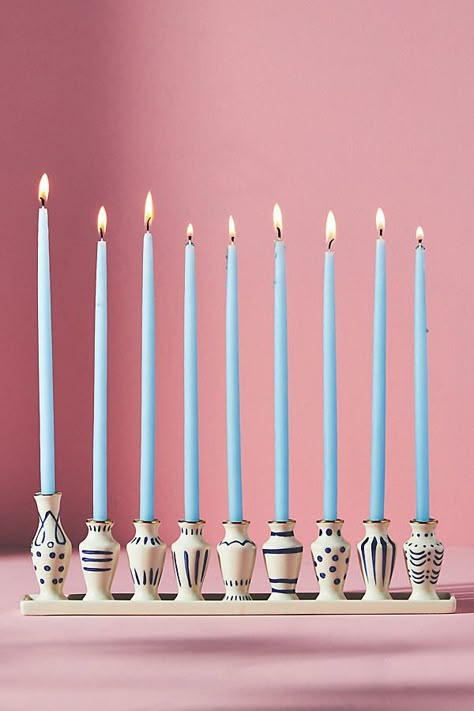 Hanukkah Diy, Menorah Candles, Unique Christmas Ornaments, Festive Holiday Decor, Notecard Set, Clay Art Projects, Wine Bottle Holders, Holiday Gift Wrap, Happy Hanukkah