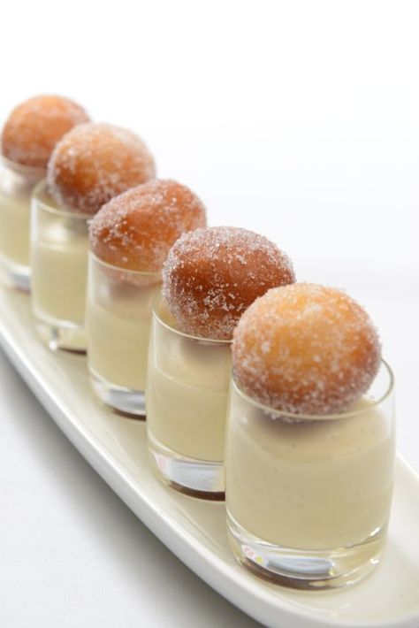 Dessert Plating Ideas, Fancy Catering, Dessert Canapes, Choc Mousse, Vanilla Mousse, Plating Ideas, Doughnut Holes, White Choc, Dessert Plating