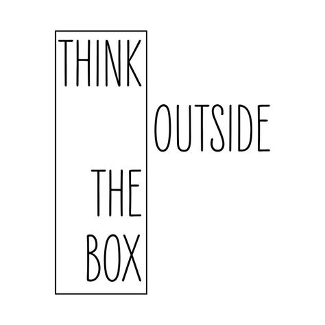 Thinking Outside The Box Quotes, Think Outside The Box Art Design, Think Outside The Box Quotes, Think Outside The Box Art, Teamwork Quotes, English Games, Boxing Quotes, Brand Ideas, Thinking Quotes