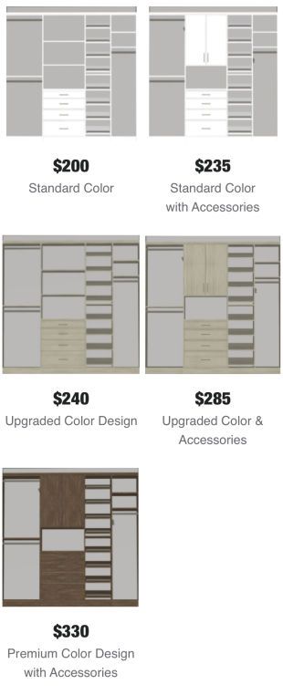 Cost to Install a Custom Closet - The Home Depot Home Depot Closet Organizer, Home Depot Closet System, Home Depot Closet, Bedroom Closets, Custom Closet Design, Shelf Dividers, Small Item Storage, Large Closet, Custom Storage