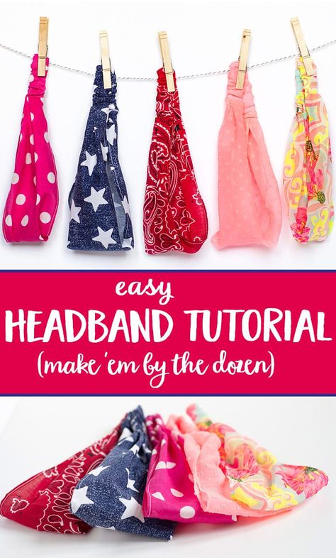 Easy Beginner Sewing Projects, Make Headbands, Beginner Sewing Projects, Sewing Headbands, Headband Tutorial, How To Make Headbands, Sew Ins, Beginner Sewing, Beginner Sewing Projects Easy