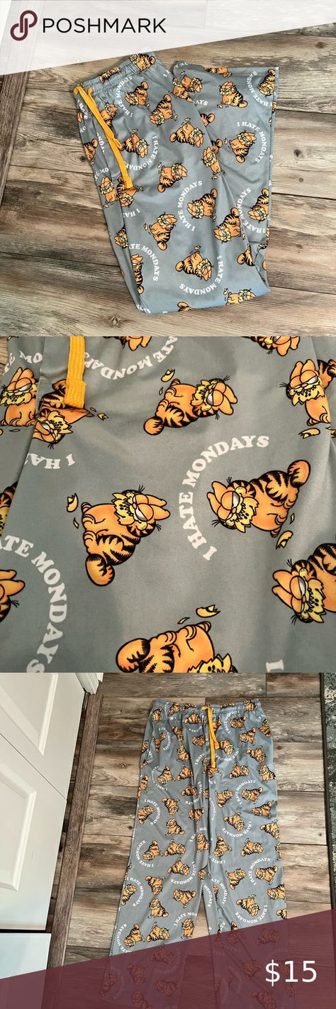 Garfield "I Hate Mondays" PJ Pants Garfield Pj Pants, Garfield Pjs, I Hate Mondays, Hate Mondays, Candle Pedestal, Pajama Pant, Pj Pants, Pajama Pants, Sweatpants