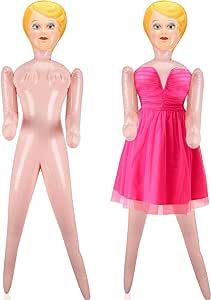 Liliful 2 Pcs 59 Inch Blow up Doll Judy Doll Inflatable Adult Dolls Life Size No Moving Parts Dress up Blow up Doll for Men Women Parties Pranks Gag Gifts Holidays Decoration Bachelors Blow Up Doll, Gag Gifts, Life Size, Dress Up, Holidays, For Men, Dolls