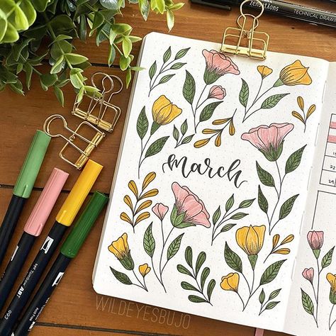 #bujodoodles hashtag on Instagram • Photos and Videos March Bujo, Bullet Journal Goals Page, Bujo Spreads, March Bullet Journal, Bullet Journal Month, Bullet Journal Cover Page, Bullet Journal Cover Ideas, Bullet Journal Mood, Bullet Journal Aesthetic